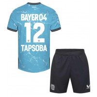 Bayer Leverkusen Edmond Tapsoba #12 Tredjedraktsett Barn 2023-24 Kortermet (+ Korte bukser)